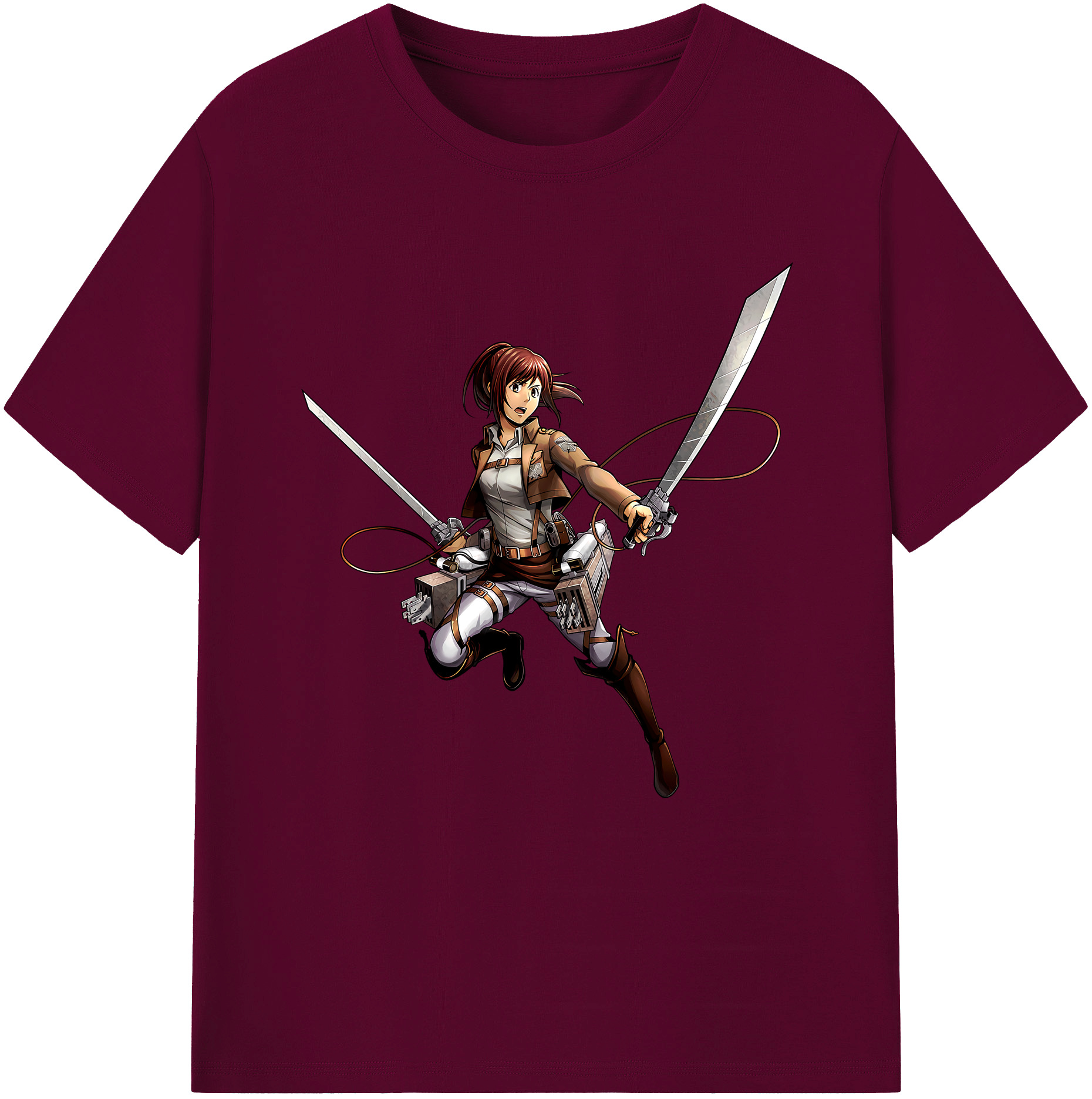 （画像用） 進撃の巨人 サシャ·ブラウス Attack on Titan Sasha Blaus レディースカジュアルプリントTシャツ（綿100％）